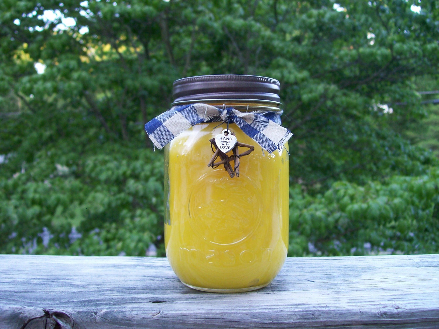 Lemon Pound Cake Scented Jar Candle. Handmade Triple Scented Mason Jar Container Candle