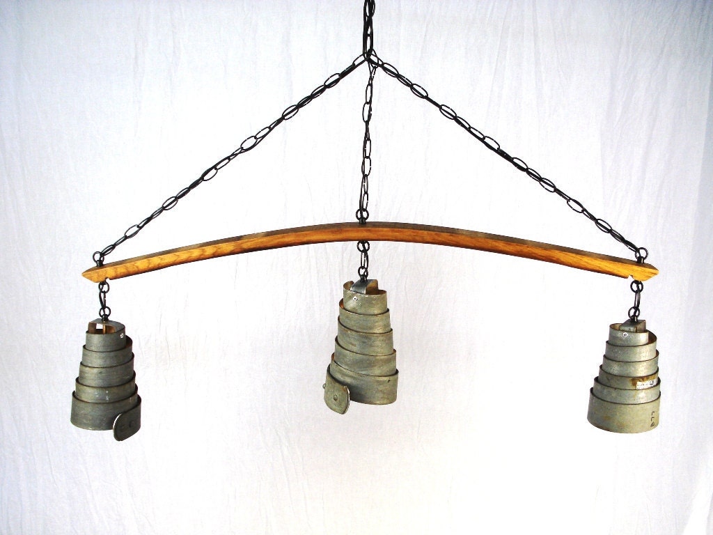 Wine Barrel Ring Hanging Pendant Light Chandelier - 100% RECYCLED from Napa Wine Barrels