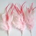SALE - Lot of 3 Textured Feather Spike - Pale Pink/Salmon