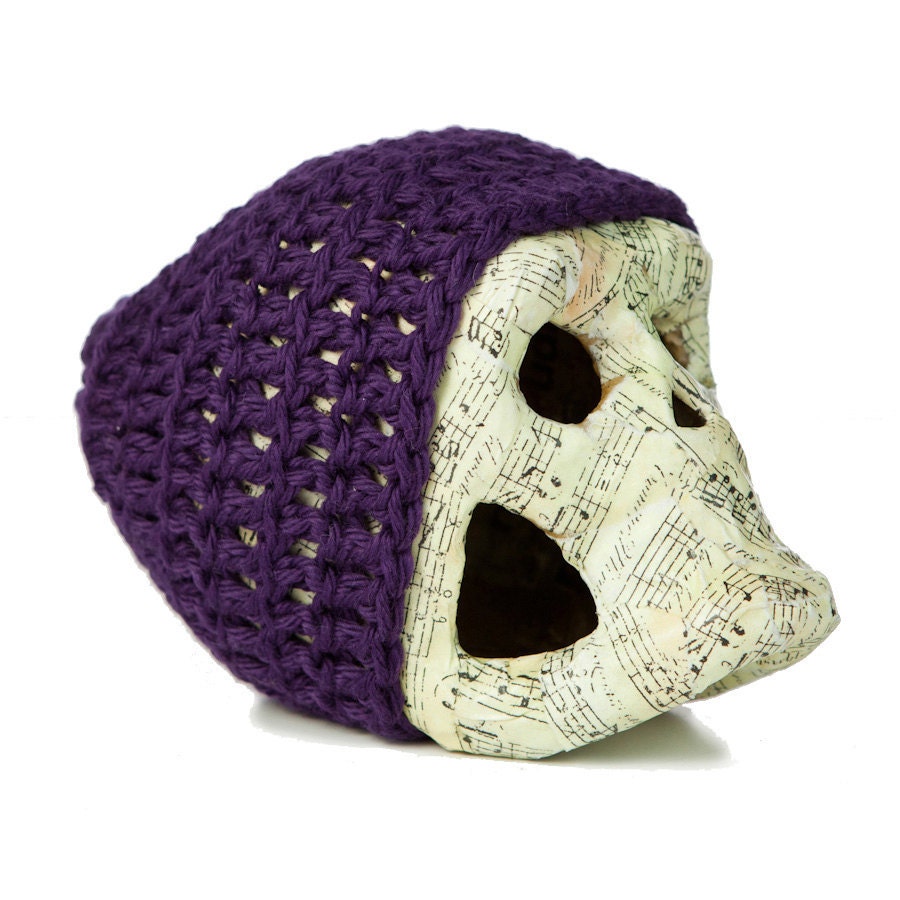 Newborn Baby Beanie - Organic Cotton - Plum Purple