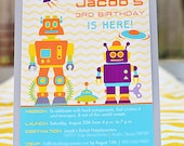Robot & Space Birthday Invitation-Printable Il_170x135