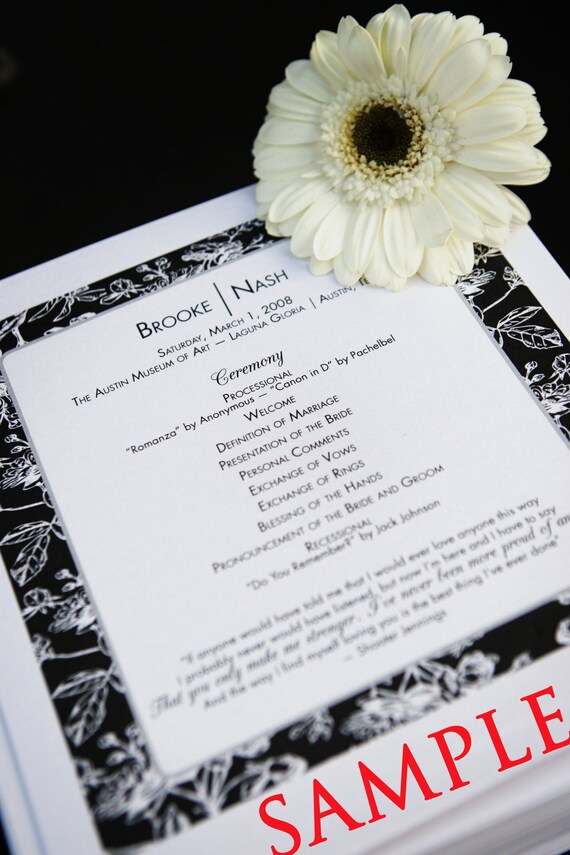 Custom Program or Menu to Match Your Wedding Invitations-Printable Il_570xn