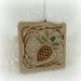 Hand Stitched Winter Pine Cone Ornament