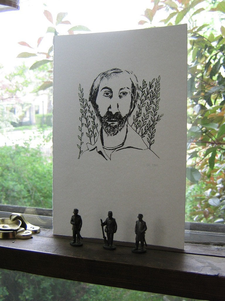 Walt Whitman gocco print
