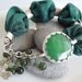 Green Turkish Silk Bracelet - Forest Green Jade / Dragonfly charm