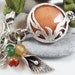 Exotic Organic Bohemian Turkish Silk Bracelet - Silver Plated, Apricot orange, Deep Lime Green Silk, Tulip Charm - Spring fashion