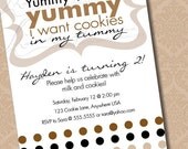 DIY Printable Milk and Cookies Birthday Invitation Il_170x135