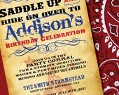 DIY Printable Cowgirl or Cowboy Wild West Inspired Birthday Invitation Il_170x135