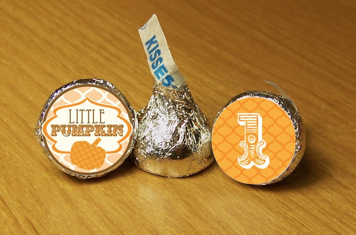 DIY Printable Little Pumpkin Hershey Kiss Circle Labels Il_170x135