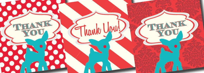 DIY Printable Vintage Rudolph the Red-Nosed Reindeer Christmas Party Favor Tags