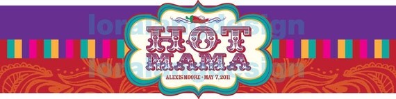 DIY Printable Hot Mama Baby Shower Water Bottle Labels Il_570xn