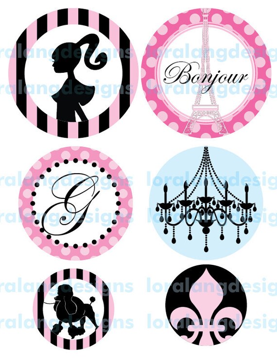 DIY Printable Vintage Glamour Girl Graduated Party Circles Il_570xn