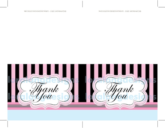 DIY Printable Vintage Glamour Girl Thank You Cards Il_570xn