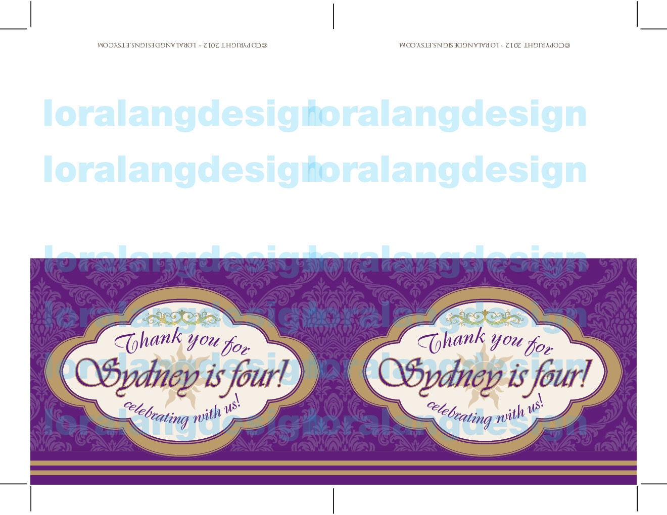 DIY Printable Tangled Inspired Thank You Card Il_570xn