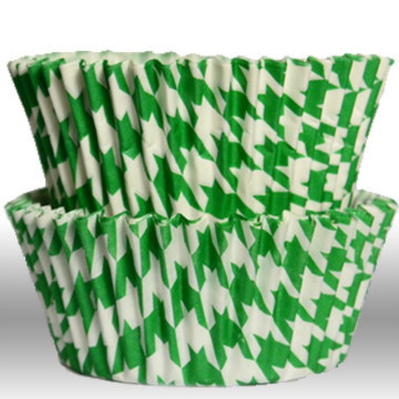 Green GREASEPROOF Houndstooth Baking Cups Cupcake Liners - Quantity 50 Il_570xn