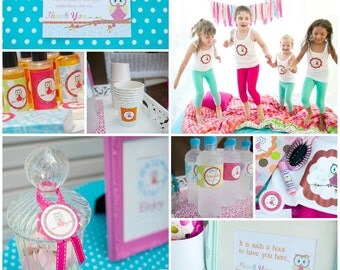 Woodland Owl Party Decorations for Birthday Party or Baby Shower - DIY Printable Decor by BeeAndDaisy - Instant Download