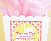 PRINTABLE Favor Tag - Carnival/Circus Party Yellow and Pink
