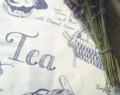 Afternoon Tea Treats Tea Towel - Lavender Grey