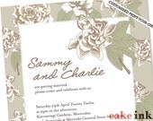 Customised Print-Your-Own Gardenia invites