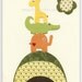Nursery Art, Kids Print, Baby room print, jungle Animals, alphabet, ABC, Land of Nods Sleepin Safari Bedding, S.S. Noah, Lambs and Ivy