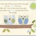Baby boy Nursery wall art Decor Children Art print owls...No One else...the strength of my LOVE For You.