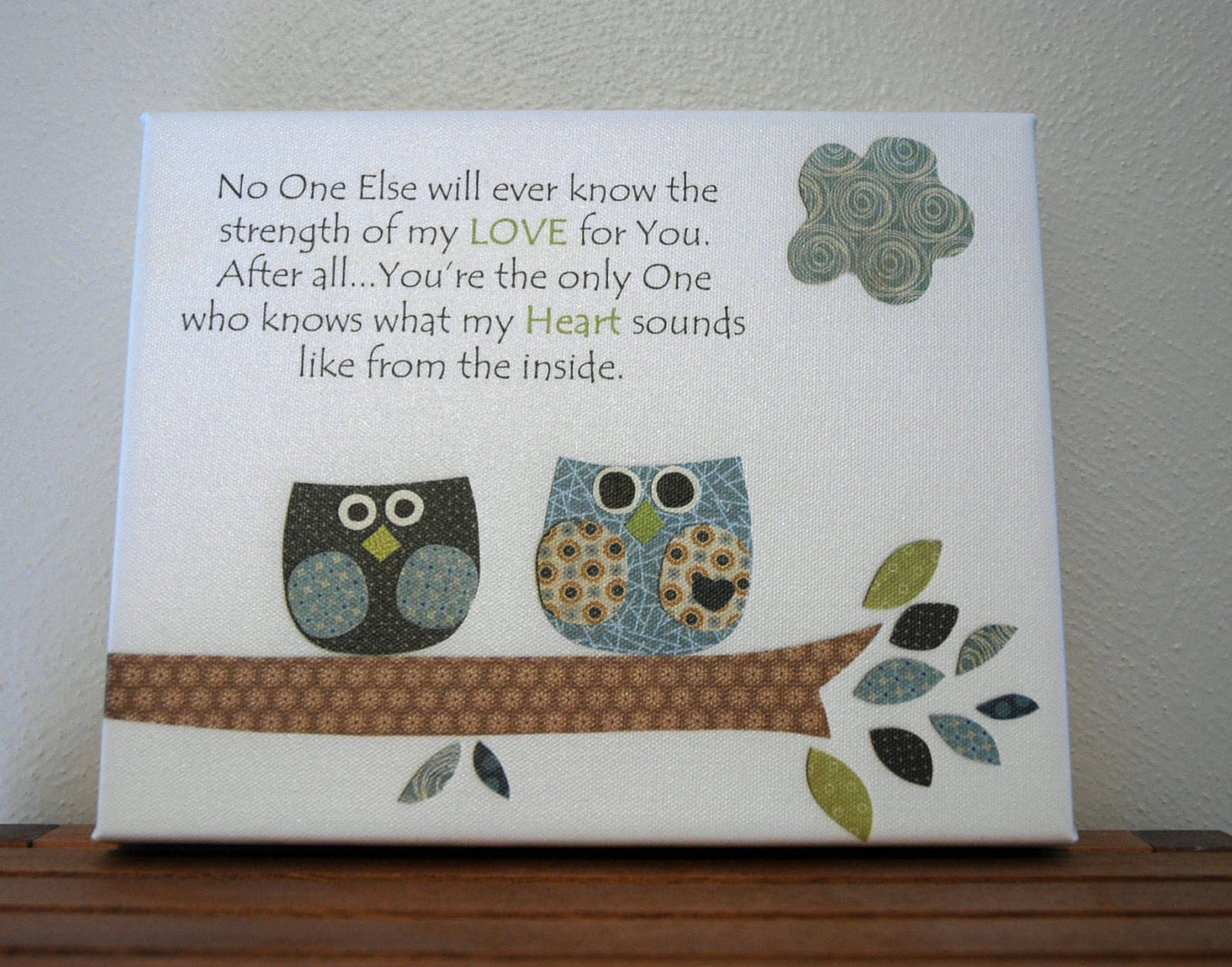 Baby room decor, Nursery art, Children room 8x10 Artwork...I prayed for this child... Blue Birds...on canvas gallery wrap