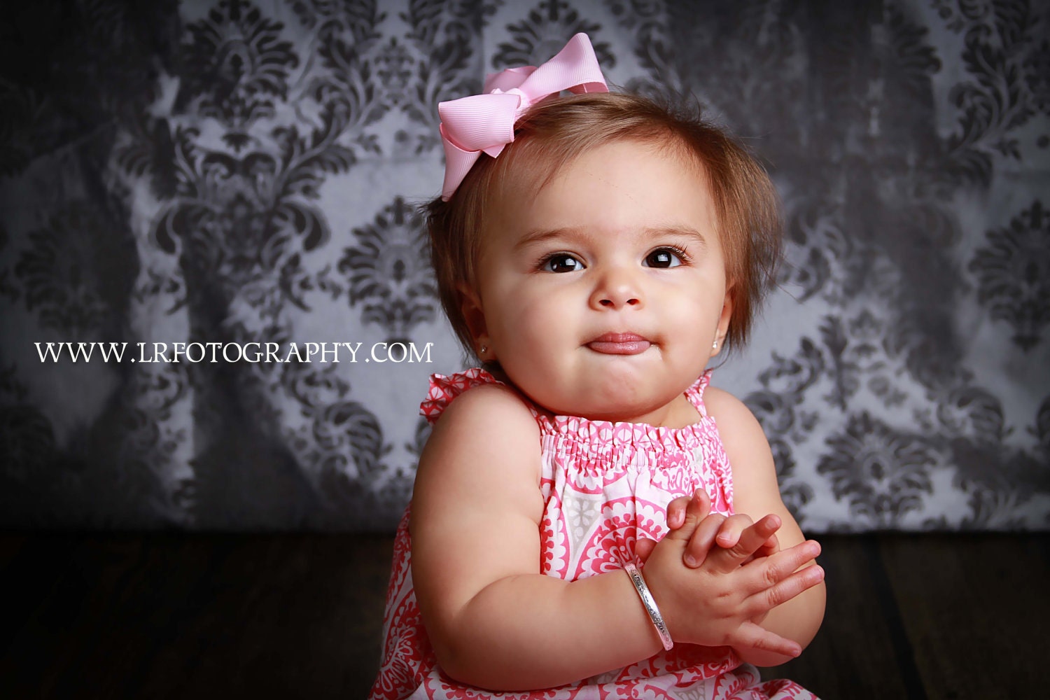 Silver and Gray Damask Photography Backdrop 5x9