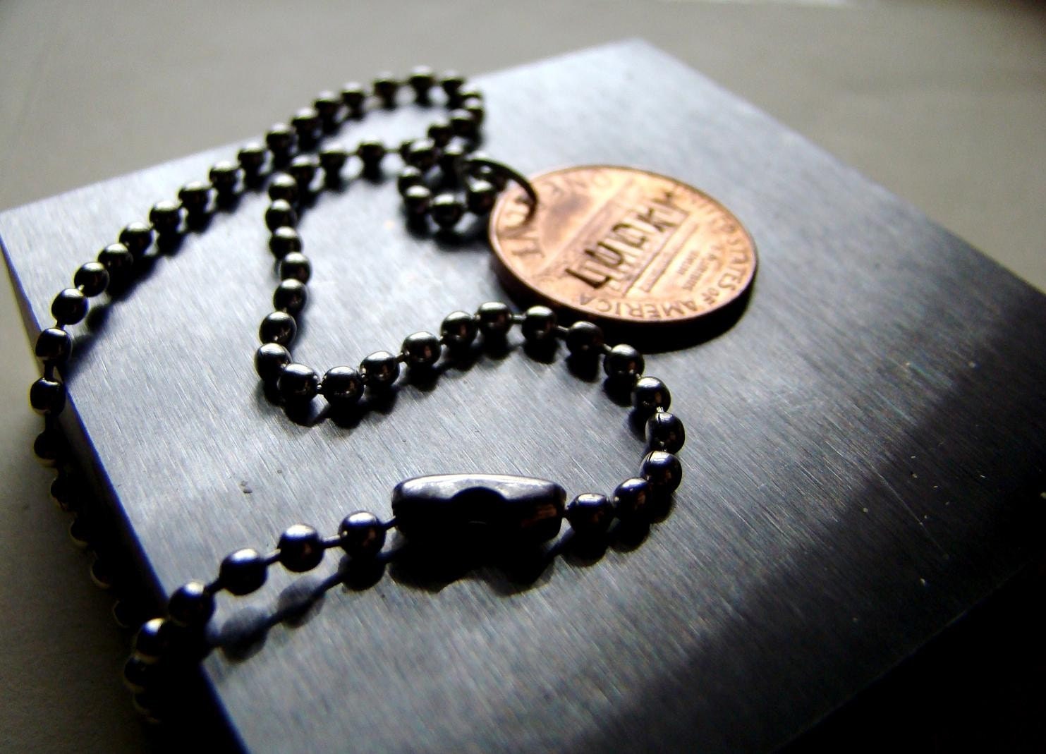 Bohemian Hippie Hipster Jewelry Lucky Penny Anklet - Real Lucky Penny on Ball Chain Coin Jewelry