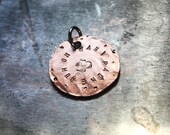 Bohemian Hippie Hipster Jewelry Smashed Om Mani Padme Hum Lucky Penny Pendant - Real Lucky Penny Coin