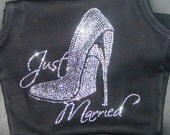 Personalized Custom Bride To Be Just Married Tank Top Beach Dress: Racerback, beach bride, wedding clothes, honeymoon, black, white