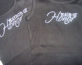 Matron of Honor Tank Top. Maid of honor. Bridesmaid. Bride To Be tank Top. Wedding Party Shirts.