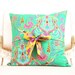 crazy love - decorative throw pillow cover with bow ties - reversible