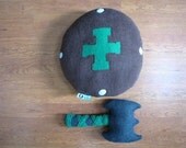 Plush Toy Buckler Shield and War Axe Set - Personalized - Custom