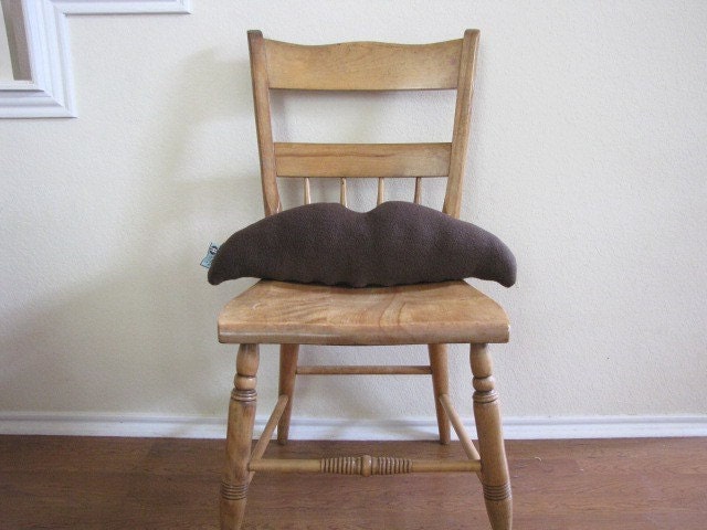 Moustache Pillow - Action Hero - Mustache Geek Chic Home Decor