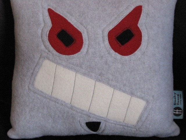 Robot Pillow - Evil - Geek Chic Home Decor