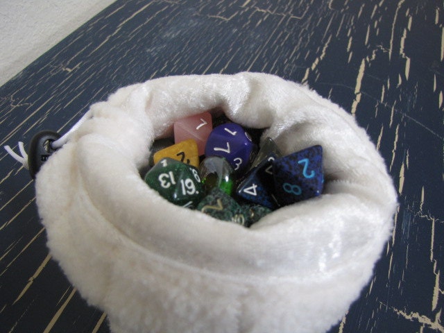 Drawstring Pouch Dice Tarot Bag - Moustache