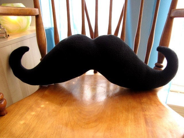 Moustache Pillow - Sophisticate - Mustache Geek Chic Home Decor
