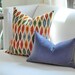 20"sq. Schumacher SUNARA Ikat pillow cover in Spice