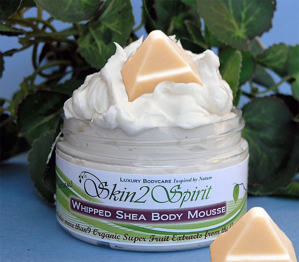 WHITE CHOCOLATE Shea Body Mousse -Whipped - Truly All Natural - Real Chocolate - No Synthetic Fragrance 4 oz