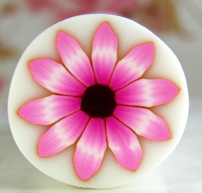 Polymer clay cane PINK Gerbera