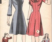 Angela - 1940s WWII Era Vintage Inspired Swing Kids Sweetheart  Dress ALL SIZES - Custom Made