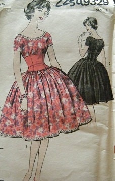 ARIEL - 1950s Cinched Midriff Super Full Skirt Party Dress - All Sizes - Custom Made