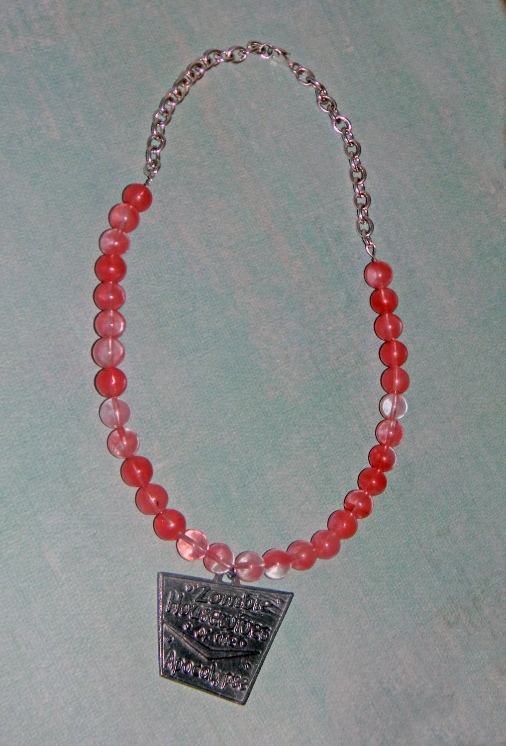 Zombie Housewives Pink Pearls Necklace