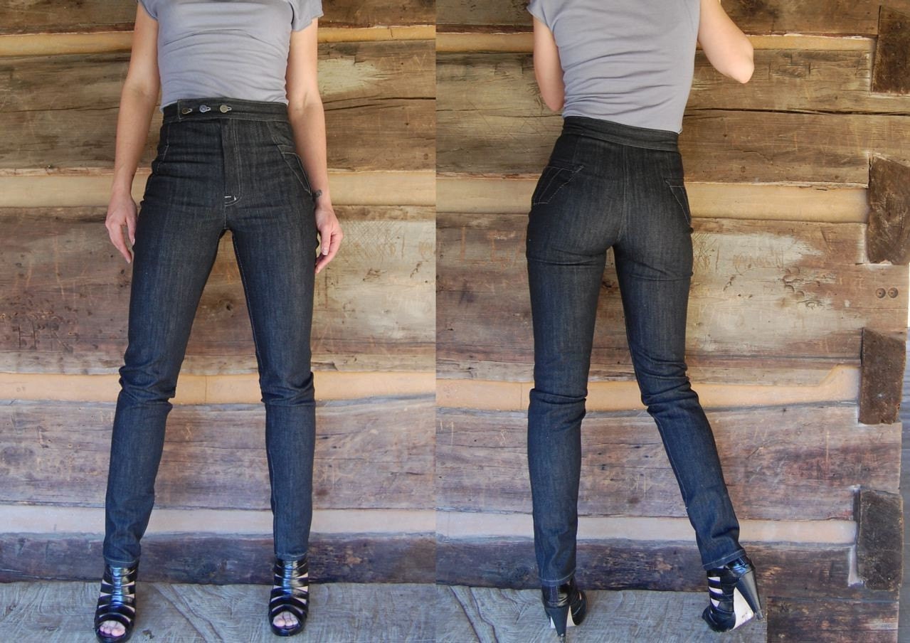 The Stealth Pant // Black High Waisted Jeans // Made to Order