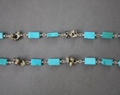 Speckled Stone necklace - turquoise, tan