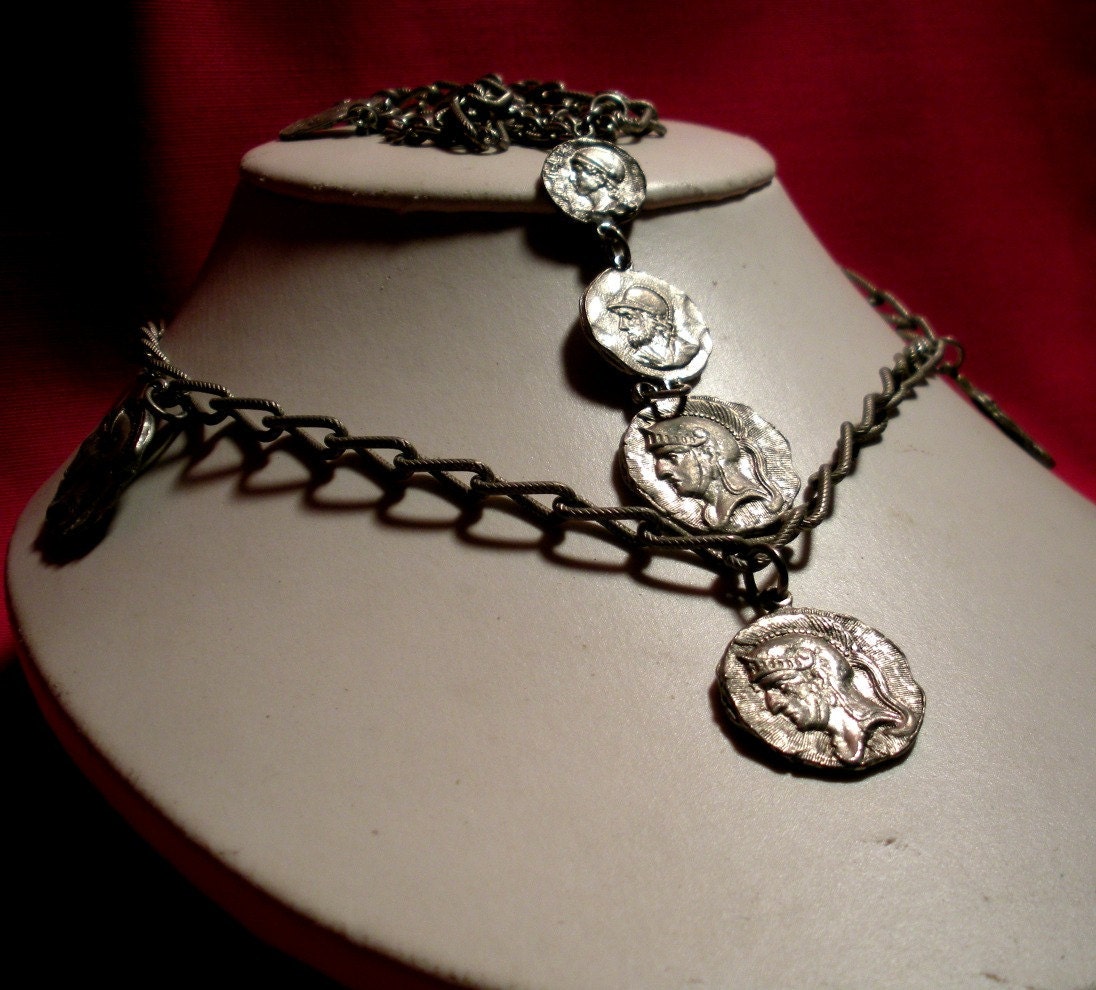 Roman Gladiator Coin Necklace