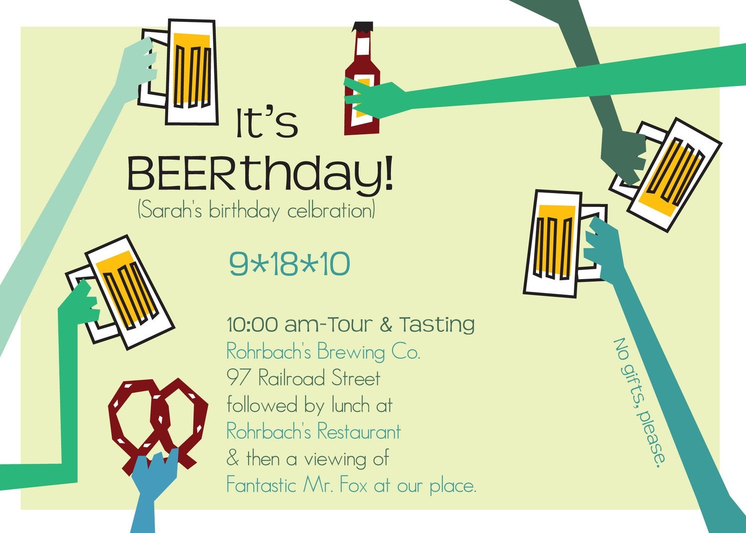 Beer Birthday Invitations