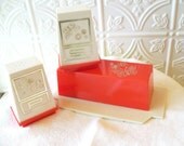 Salt Pepper Butter Set Classic Red and White 1960-70's
