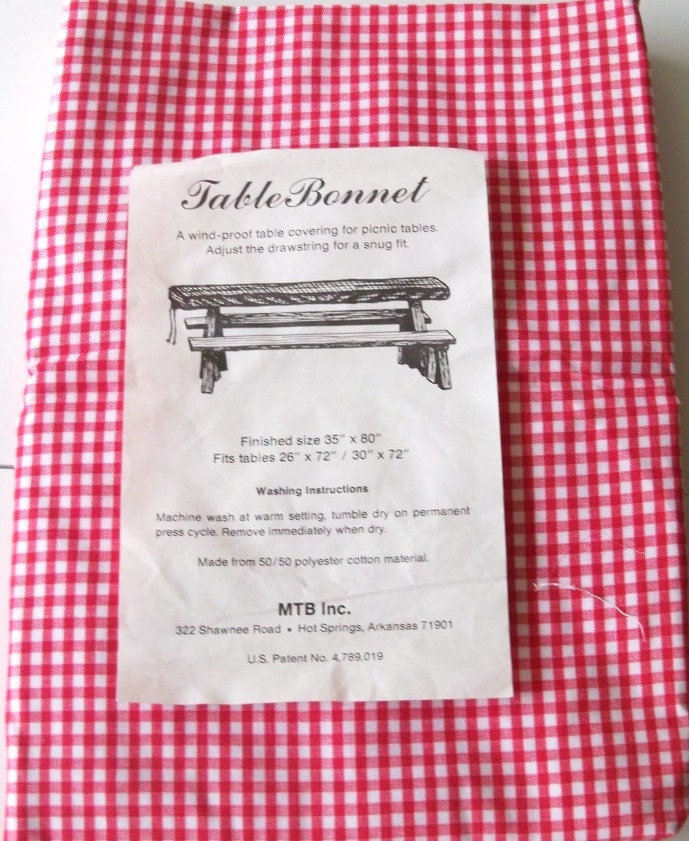 Vintage Table Bonnet for Picnic Tables MIP