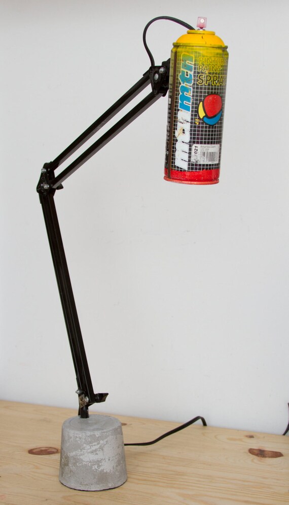 Large Spray Paint Swivel Arm Architect Lamp with by WeaselWrks